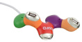 Разветвитель USB 2.0 Buro BU-HUB4-0.5-U2.0-Flower 4порт. разноцветный
