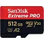 Micro SecureDigital 512GB SanDisk microSDXC Class 10 UHS-I A2 C10 V30 U3 Extreme Pro (SD адаптер) 200MB/s [SDSQXCD-512G-GN6MA]