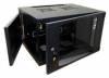Шкаф коммутационный LanMaster Next TWT-CBWNG-9U-6X6-BK настенный,  стеклянная передняя дверь,  9U,  550x494x600 мм