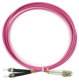 Оптический патч-корд duplex LC-ST 50/125 MM Cabeus FOP-50-OM4-LC-ST-2m 2 метра маджента LSZH