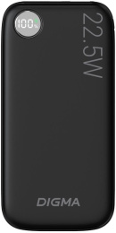 Внешний аккумулятор (Power Bank) Digma DGPF10B,  10000мAч,  черный [dgpf10b22pbk]