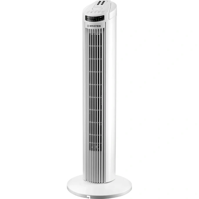 Колонный вентилятор BRAYER с пультом, белый BR4958WH
