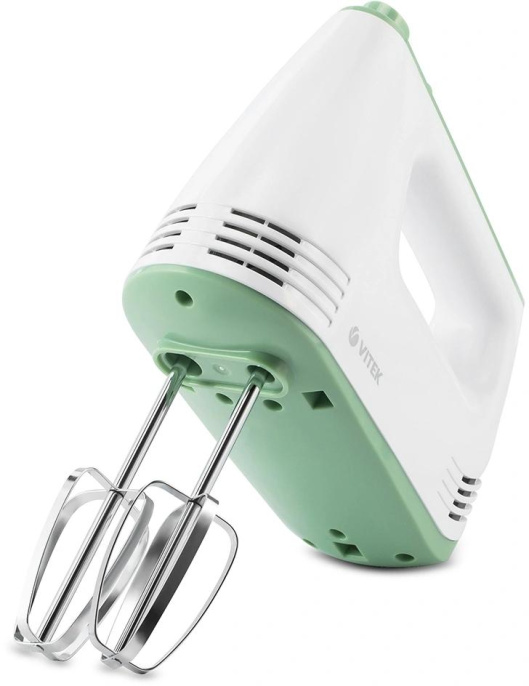 Миксер Vitek VT-1405, ручной,  белый и салатовый