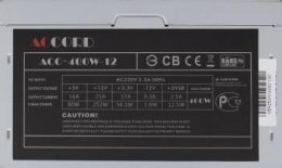Блок питания Accord ACC-400W-12,  400Вт,  120мм, черный [acc-400-12]