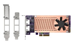 Плата расширения/ QNAP QM2-2P2G2T Expansion card 2 slots M.2 2280 NVMe. PCIe Gen3 x4 interface, 2x 2.5 GbE BASE-T.