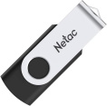 Флешка USB NETAC U505 8ГБ, USB2.0, черный и серебристый [nt03u505n-008g-20bk]