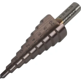 Сверло ступенчатое с прямой канавкой, 4-20 мм, 9 ступеней, HSS-Co DeBever Machining Solutions DB-CT4209
