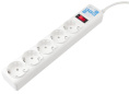 Сетевой фильтр Ф-удлинитель, PC 0,5м 5р, бел. 10А, SPG-B-0,5M-WHITE