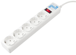 Сетевой фильтр Ф-удлинитель, PC 0,5м 5р, бел. 10А, SPG-B-0,5M-WHITE