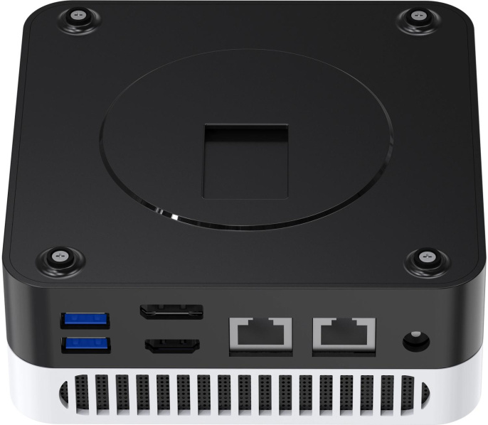 Неттоп Chuwi LarkBox X Core 3 100U 1.2 16Gb SSD512Gb Graphics Windows 11 Pro 2xGbitEth WiFi BT 65W черный/белый 31246918