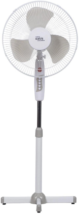 Вентилятор напольный OASIS VF-40PWG,  белый и серый