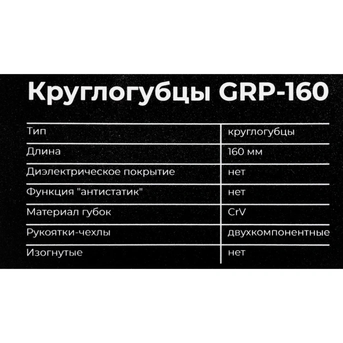 Круглогубцы Gigant 160мм GRP-160