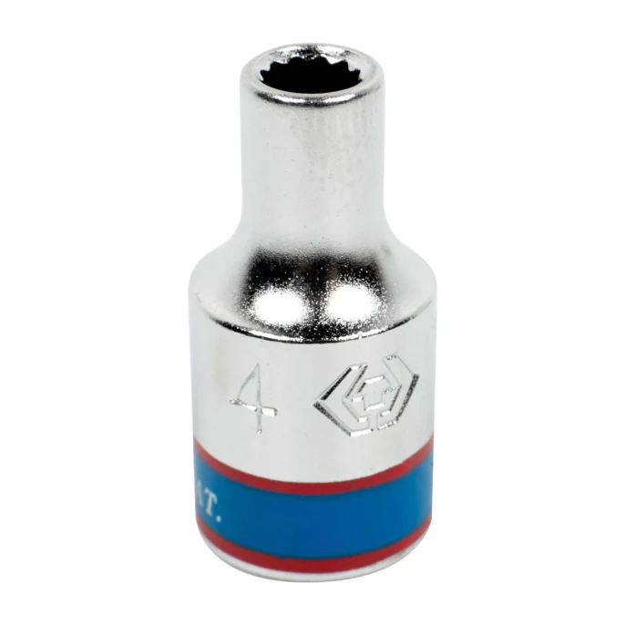 Торцевая стандартная двенадцатигранная головка 1/4", 4мм KING TONY 233004M
