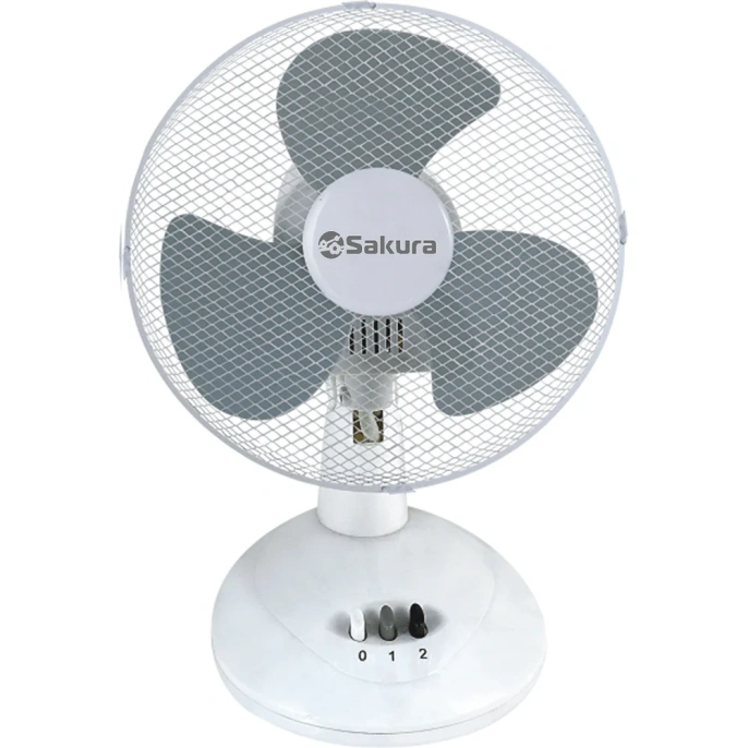 Вентилятор настольный Sakura SA-13G белый/серый РТ-00050661