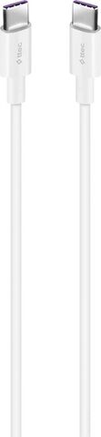 Кабель TTEC Type-C - Type-C 65W Fast Charge Cable. Длина: 30см. Цвет: белый