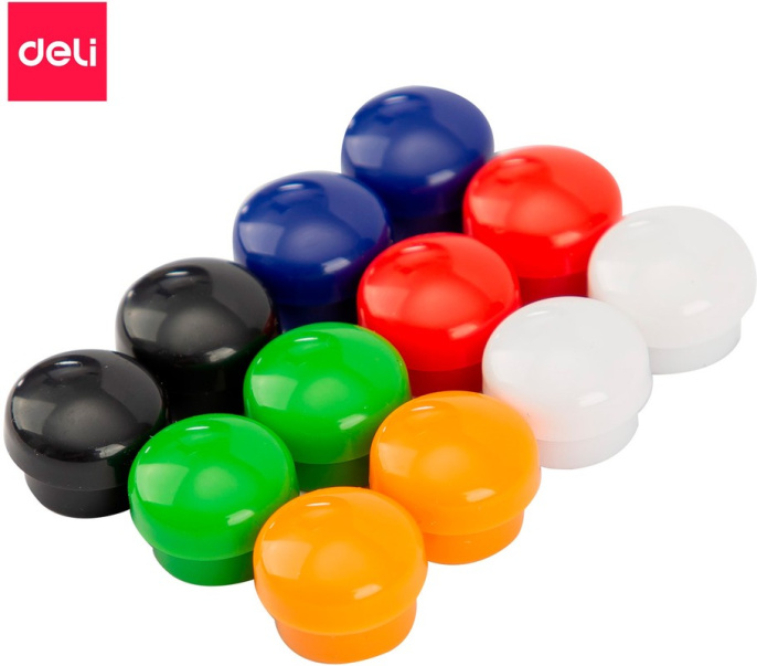 Магнит Deli E7823 E7823 для досок ассорти d15мм (упак.:12шт)