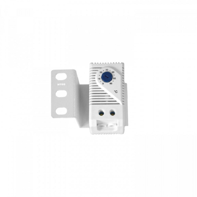 NTSS Термостат регулируемый NTSS, крепление на 19, нормально-разомкнутый 0...+60°C управление включением/выключением модулей вентиляторов NTSS-T