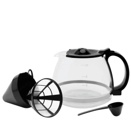 Капельная кофеварка RAGEX R405-000 с ЖК-дисплеем, 1.25 литра, 750 Вт, черный