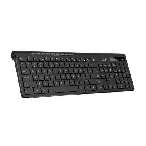 Клавиатура беспроводная мультимедийная Genius SlimStar 7230. 12 мультимедийных клавиш, тонкие клавиши, 2.4ГГц, поддержка приложения Genius Key support.