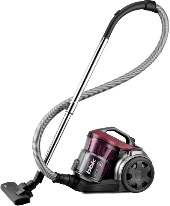 Пылесос BBK BV1502, 1600Вт, черный/вишневый