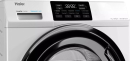 Стиральная машина узкая HAIER HW70-BP12919, с фронтальной загрузкой, 7кг, 1200об/мин, с паром, инверторная