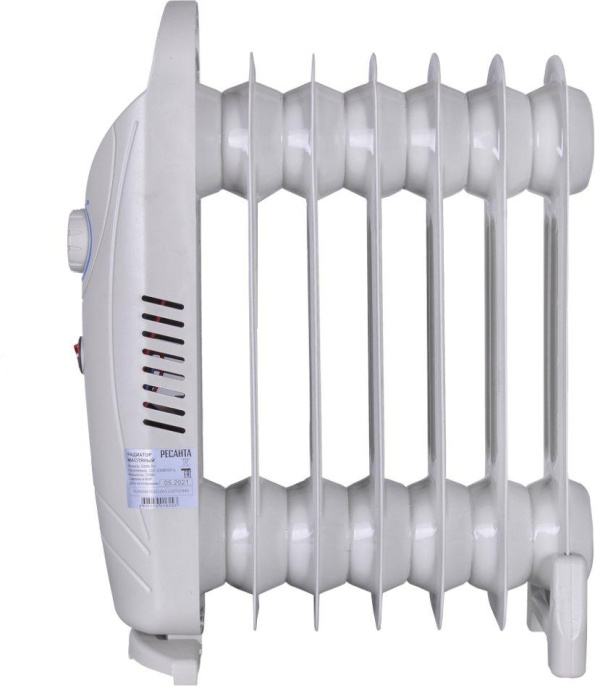 Масляный радиатор Ресанта ОММ-7Н, с терморегулятором, 700Вт, 7 секций, 1 режим, белый [67/3/1]