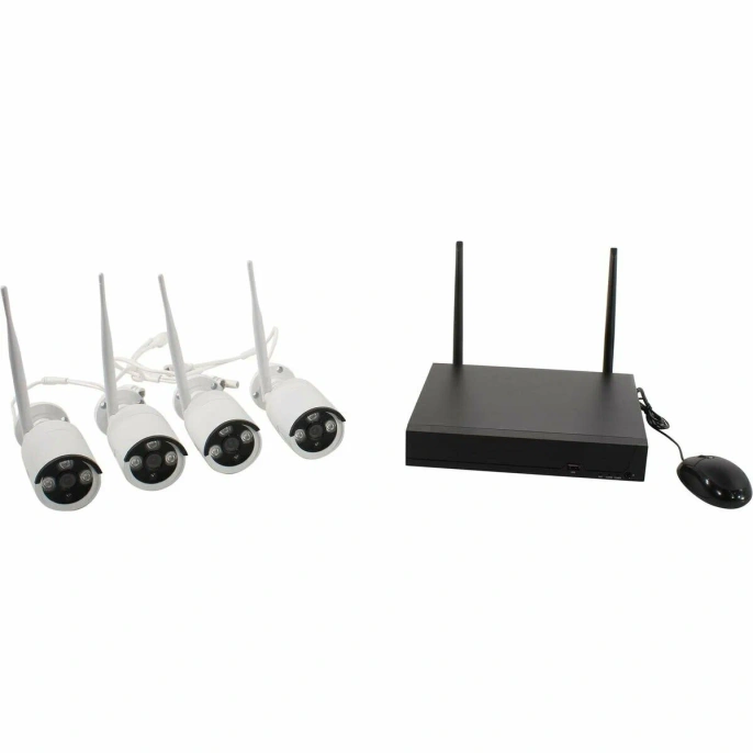 Комплект беспроводных 4*IPC+1*NVR iSeeTec 4 внутрении циллиндрические IPC 1/3" 1MP CMOS, Enhanced ISP, 1MP HD Lens, 4 mm 1*4ch NVR, Linux OS, support dual stream, 1 sata port 4Tb