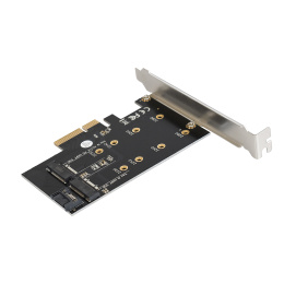 Переходник ExeGate EXE-509 M.2 B key - SATA + M.2 M Key - PCI-E x4, для установки SSD M.2 B key и M key в слот PCI-E EX283713RUS