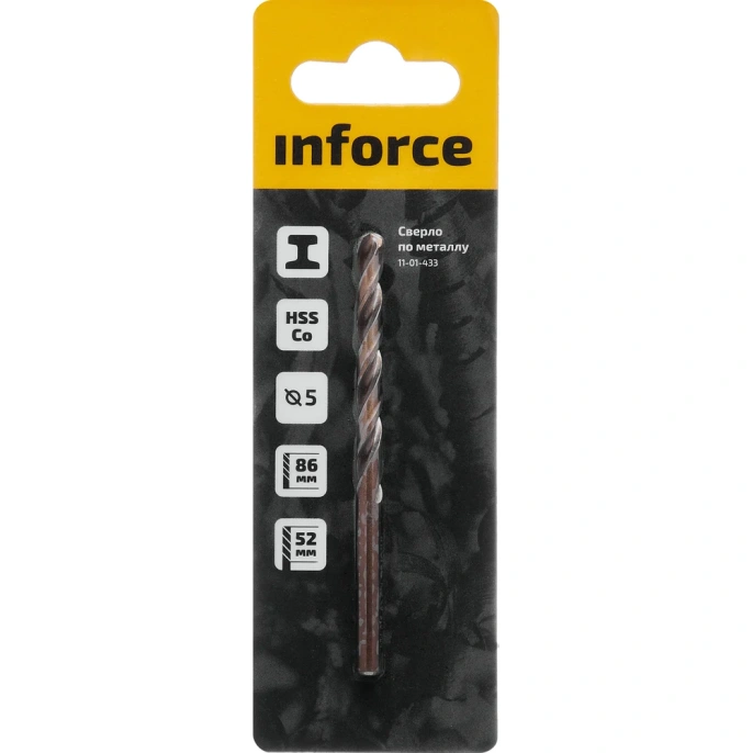 Сверло по металлу HSS-CO 5x86x52 мм Inforce 11-01-433