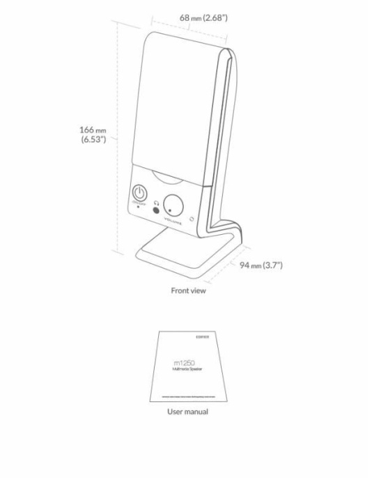 Колонки Edifier M1250,  2.0,  черный [m1250 black]