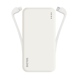 Внешний аккумулятор (Power Bank) SOLOVE W7,  10000мAч,  белый [w7 white rus]