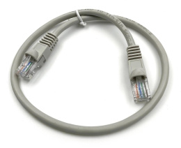 Патч-корд KINGPRICE KP-PC-c5e-0.5m-g литой (molded), UTP, кат.5E, 0.5м, 4 пары, 26AWG,  алюминий омедненный,  многожильный,  серый