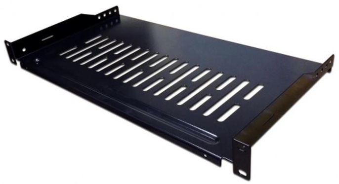 Полка стац. для приборов Lanmaster TWT-CB-SFBF150-1U/18 1U 18кг. 19" черный