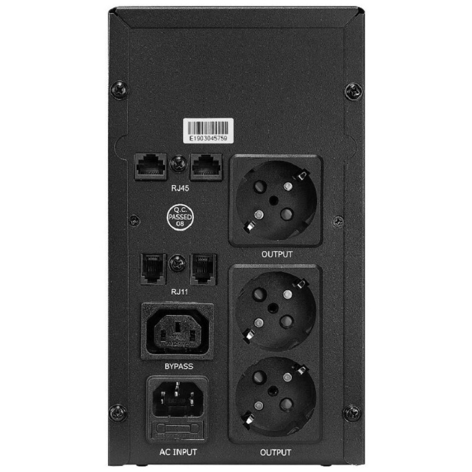 CROWN ИБП CMU-SP800EURO LCD {800VA\450W, корпус металл, 1x12V/9AH, розетки 3*EURO+1*IEC С13, AVR, 1*порт RJ-11, 1*порт RJ-45} [CM000001493]