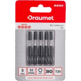Ударные биты TORX T30, 50 мм, S2, 5 шт DRAUMET 8992