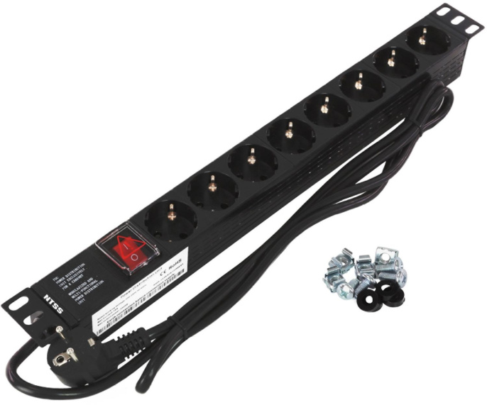 Блок распределения питания NTSS NTSS-PDU-DA2032,  горизонт.размещ.,  Х8,  Тип вход. тока 16A,  1.8м