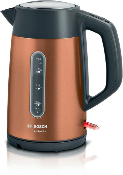 Чайник электрический Bosch TWK4P, 1.7л, нержавеющая сталь/пластик