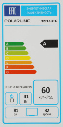 Телевизор LED PolarLine 32" 32PL13TC черный HD 60Hz DVB-T DVB-T2 DVB-C USB RUS