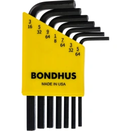 Набор из 7 дюймовых черных ключей BONDHUS S 5/64-3/16" 12245