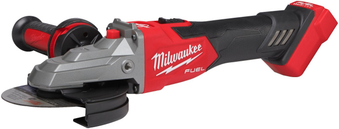Угловая шлифмашина Milwaukee M18 FSAGF125XB-0X 4933478438 диаметр диска: 125 мм, 8500 об/мин холостого хода, питание: аккумулятор 18 В, защитный кожух, защита от случайного включения, антивибрационная боковая рукоятка, фланец, фланцевая гайка, ключ, пр