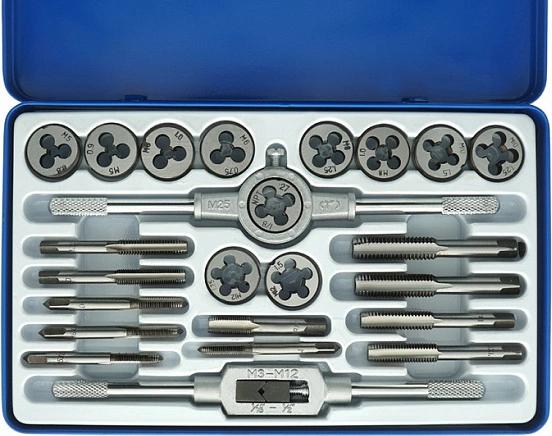 Набор метчиков и плашек STURM! 1065-03-S24 в компл.:24 предмета жесткий кейс