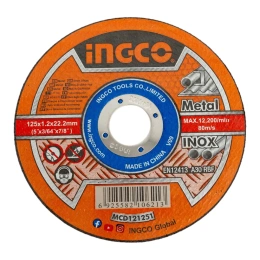 Круг отрезной Metal/Inox (125х1.2х22 мм; Тип 41; A 30; RBF) INGCO MCD121251
