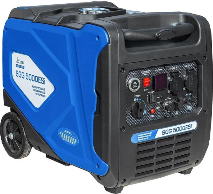 Бензиновый генератор ТСС SGG 5000ESi, 220 В, 5.5кВт, на колёсах с АКБ [060053]