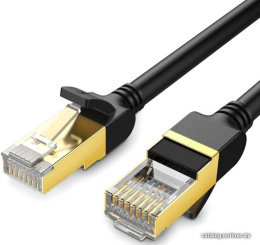 Кабель UGREEN NW107-11277 сетевой Cat 7 F/FTP, 28AWG, ОD 6.3mm, 10 Гбит/с, 1.5m Black