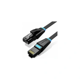 Прямой патч-корд VENTION UTP cat.6, RJ45 - 1,5м. плоский Черный IBJBG