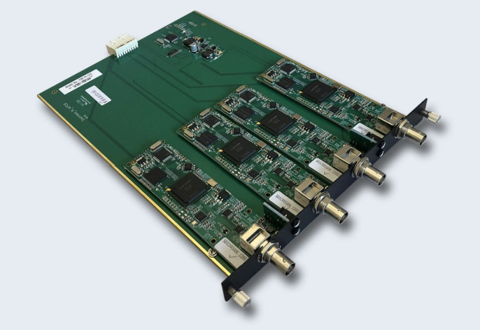 TNTV/TNT MMS-4I-SDI Карта интерфейсная, SDI+AUDIO, 4 внешних входных порта: SDI+MINIJACK, интегрированный конвертер видеоразрешений/scaler;для коммутаторов серии MMS-xxxxIPB