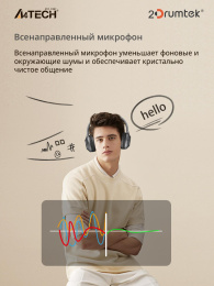 Наушники A4TECH 2Drumtek BH300, Bluetooth, мониторные, черный [bh300 ash grey]