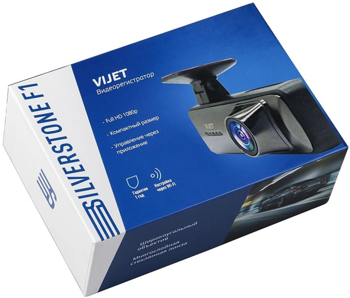 Видеорегистратор Silverstone F1 ViJet черный 1080x1920 1080p 140гр.