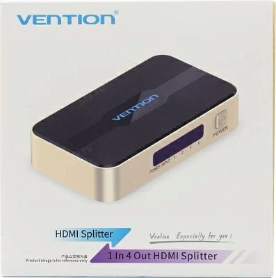Разветвитель - сплиттер Vention ACCG0 4-port HDMI 19F/4x19F Splitter