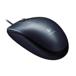 Мышь Logitech M100 Темно-Серый (910-005006) (полноразмерная мышь для ПК, проводная USB, сенсор оптический 1000 dpi, 3 кнопки, колесо с нажатием)